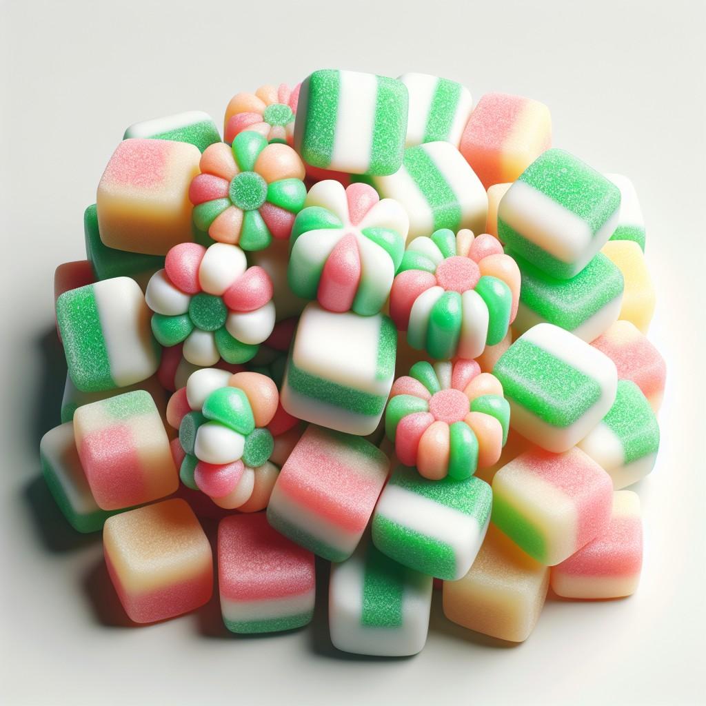 Soft peppermint puffs