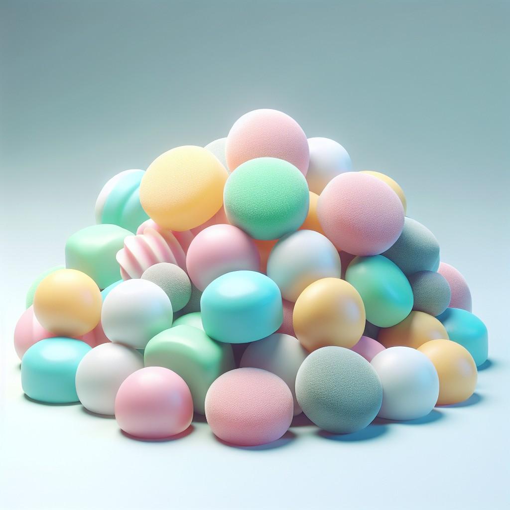 Soft peppermint puffs candy